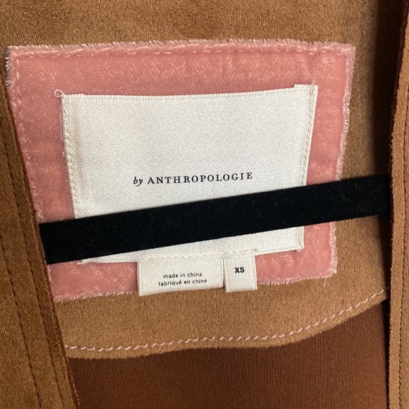 Anthropologie Scarlett Suede Kimono Tan - Picture 4 of 4